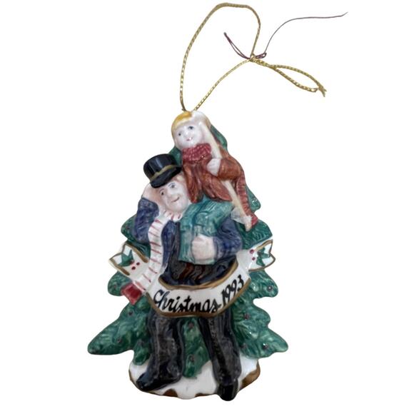 Fitz & Floyd "A Christmas Carol" 3rd Edition 1993 Xmas Tree Ornament with Box - Picture 1 of 9